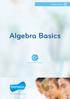 H SERIES. Algebra Basics. Algebra Basics. Curriculum Ready.