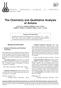 The Chemistry and Qualitative Analysis of Anions