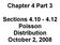 Chapter 4 Part 3. Sections Poisson Distribution October 2, 2008