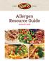 Allergen Resource Guide AUGUST 2016