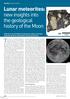 Lunar meteorites: new insights into the geological history of the Moon