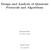 Design and Analysis of Quantum Protocols and Algorithms