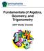 Fundamentals of Algebra, Geometry, and Trigonometry. (Self-Study Course)