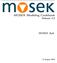 MOSEK Modeling Cookbook Release 3.0. MOSEK ApS