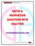Ratio & Proportion Questions with solution
