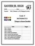 XAVIER JR. HIGH. Grade 8 MATHEMATICS Things to Know Booklet. Mrs. J. Bennett or Mr. Sheppard (circle) NAME: Class: