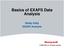 Basics of EXAFS Data Analysis