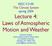 EESC V2100 The Climate System spring 2004 Lecture 4: Laws of Atmospheric Motion and Weather