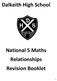 Dalkeith High School. National 5 Maths Relationships Revision Booklet