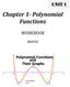 Chapter 1- Polynomial Functions