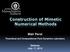 Construction of Mimetic Numerical Methods