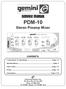 PDM-10. Stereo Preamp Mixer CONTENT S: Connections & Operations:...Page 2-5. Specifications:...Page 5. Parts Lists:...Page 5-6. PCBs:...