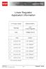 Linear Regulator Application Information