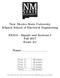 New Mexico State University Klipsch School of Electrical Engineering. EE312 - Signals and Systems I Fall 2017 Exam #1