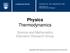 Physics Thermodynamics. Science and Mathematics Education Research Group