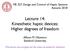 Lecture 14: Kinesthetic haptic devices: Higher degrees of freedom