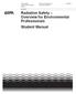 May Radiation Safety Overview for Environmental Professionals Student Manual