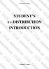 STUDENT S t DISTRIBUTION INTRODUCTION