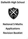 Dalkeith High School. National 5 Maths Applications Revision Booklet