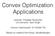 Convex Optimization: Applications