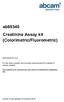 ab65340 Creatinine Assay kit (Colorimetric/Fluorometric)