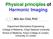 Physical principles of Harmonic Imaging Min Joo Choi, PhD