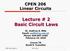 Lecture # 2 Basic Circuit Laws