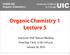 Organic Chemistry 1 Lecture 5