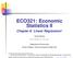 ECO321: Economic Statistics II