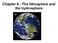 Chapter 6 The lithosphere and the hydrosphere