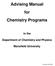 Advising Manual for Chemistry Programs