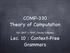 COMP-330 Theory of Computation. Fall Prof. Claude Crépeau. Lec. 10 : Context-Free Grammars