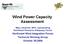 Wind Power Capacity Assessment
