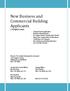 New Business and Commercial Building Applicants
