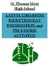 St. Thomas More High School A-LEVEL CHEMISTRY INDUCTION DAY INFORMATION and PRE-COURSE ACTIVITIES