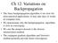 Ch 12: Variations on Backpropagation