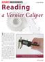 Reading. a Vernier Caliper ACCURATE MEASUREMENTS. by Steve Bodofsky