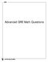 GRE. Advanced GRE Math Questions