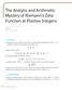 The Analytic and Arithmetic Mystery of Riemann s Zeta Function at Positive Integers