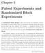 Paired Experiments and Randomized Block Experiments