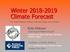 Winter Climate Forecast