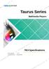 Taurus Series. Product Version: TB3 Specifications
