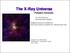 The X-Ray Universe. Potsdam University. Dr. Lidia Oskinova Wintersemester 2008/09