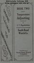Adjusting BOOK TWO. Temperature. South Bend WatchCo. South Bend Watch Company. С. T. Higginbotham. Subject. Continued By. C onsulting Superintendent