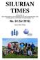 SILURIAN TIMES NEWSLETTER OF THE INTERNATIONAL SUBCOMMISSION ON SILURIAN STRATIGRAPHY (ISSS) (INTERNATIONAL COMMISSION ON STRATIGRAPHY, ICS)