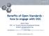 Benefits of Open Standards how to engage with OGC