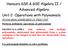 Honours GSE & GSE Algebra II / Advanced Algebra Unit 2: Operations with Polynomials