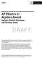 DRAFT. AP Physics 2: Algebra-Based. Sample Student Reponses and Scoring Notes