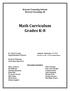 Math Curriculum Grades K-8
