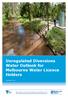 Unregulated Diversions Water Outlook for Melbourne Water Licence Holders